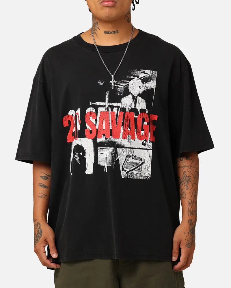 21 Savage American Dream T-Shirt Washed Black 1