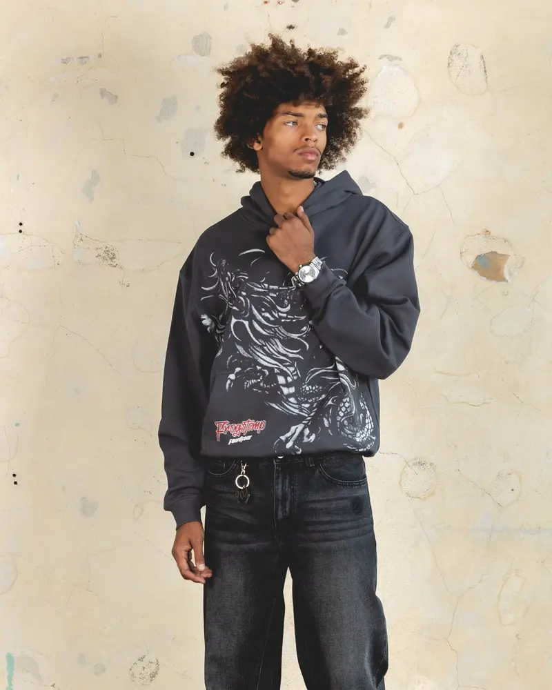 404 Dragon Hoodie Charcoal 1
