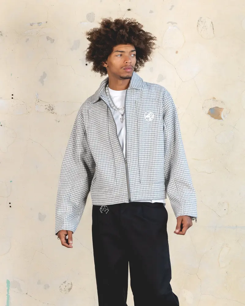 404 Studio Cropped Jacket Grey/White 1