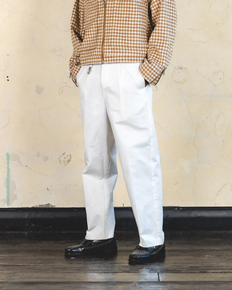 404 Studio High Waist Trousers Off White 1