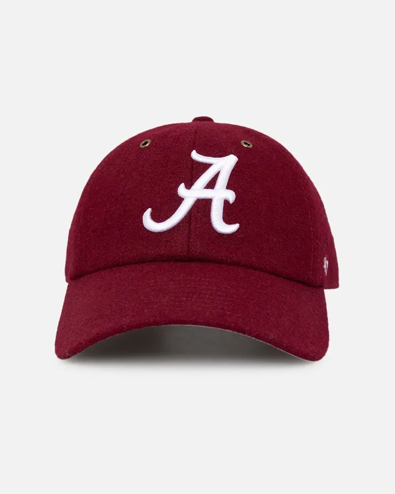 47 Brand Alabama Crimson Wooly Clean Up Strapback Cardinal 1