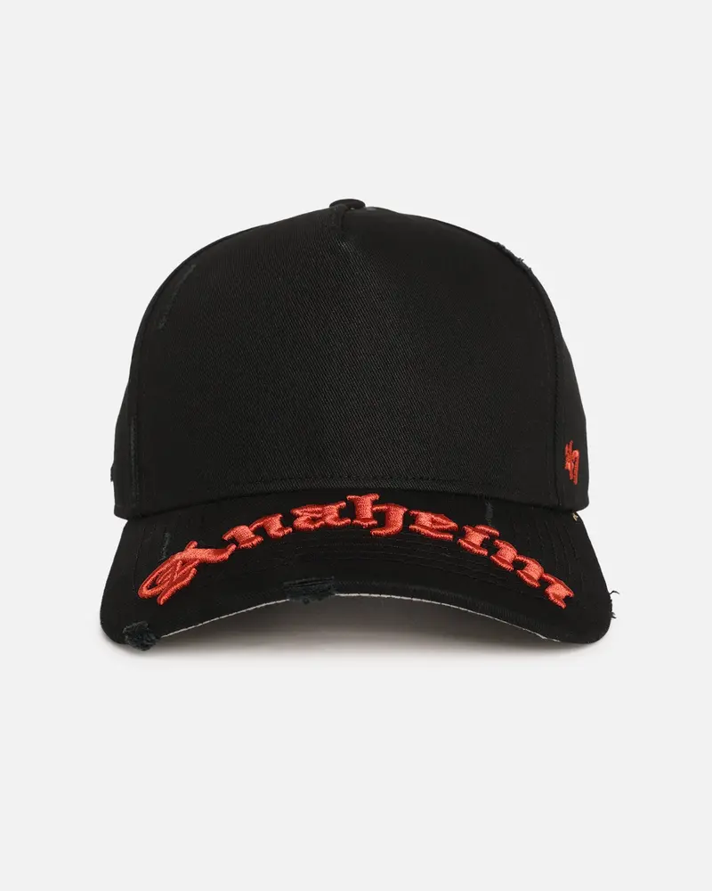 47 Brand Anaheim Ducks 'Destruct Gothic Visor' 47 Offside Strapback Black/Black 1
