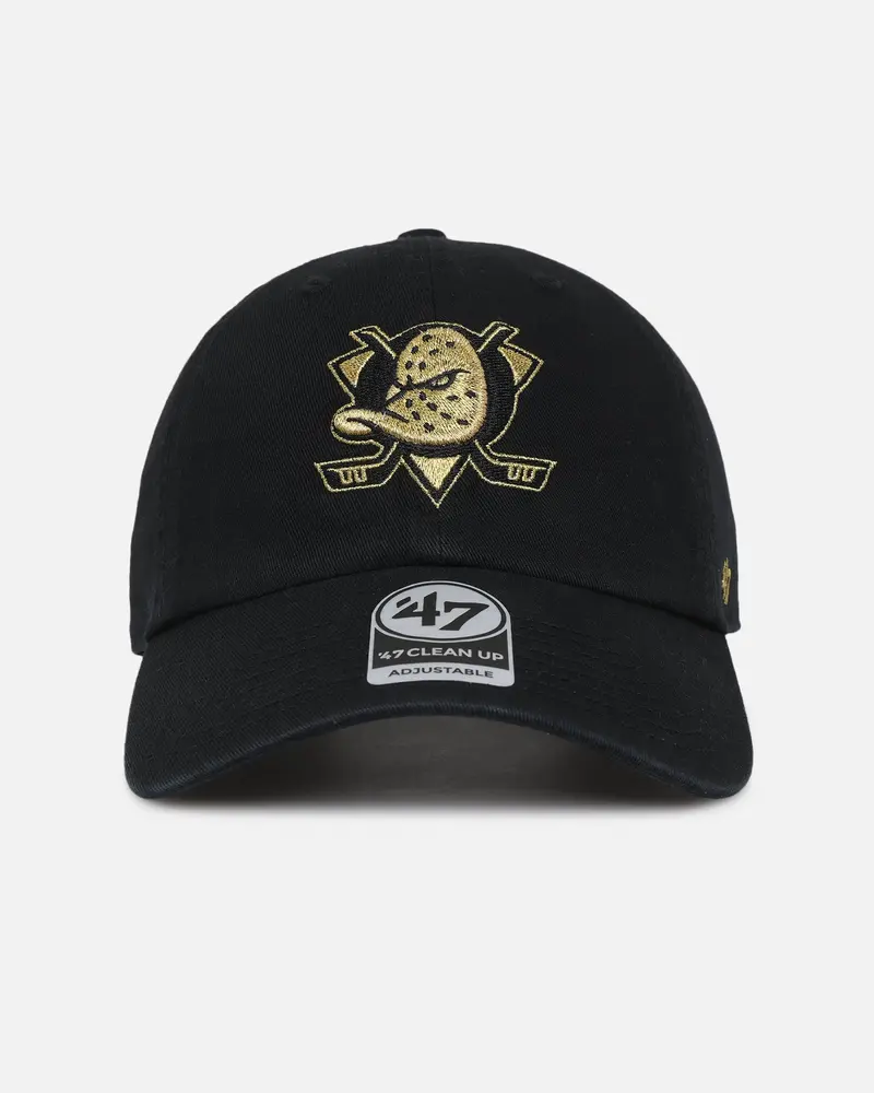 47 Brand Anaheim Ducks 'Metallic' 47 Clean Up Strapback Black/Gold 1