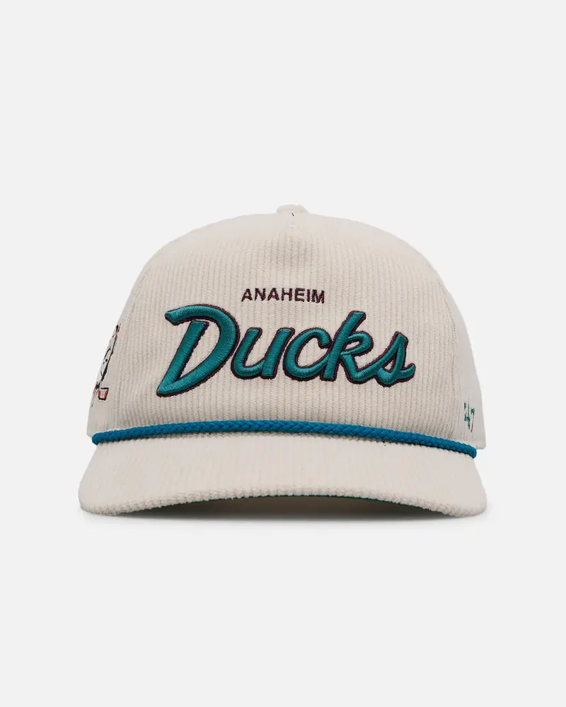 47 Brand Anaheim Ducks 'Natural Script' Premium Hitch Corduroy Snapback Natural 1
