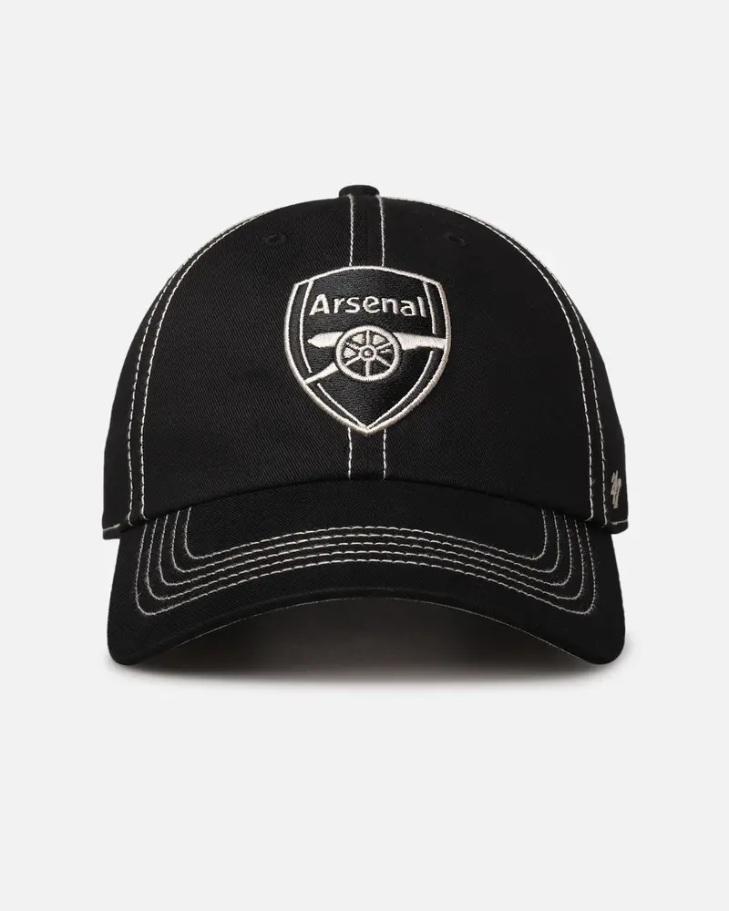 47 Brand Arsenal Fc 'Contrast Stitch' 47 Clean Up Strapback Black/Bone 1