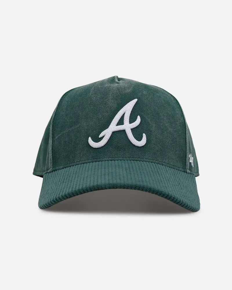47 Brand Atlanta Braves 'Apollo Cord Dark Green' 47 Offside Snapback Dark Green 1