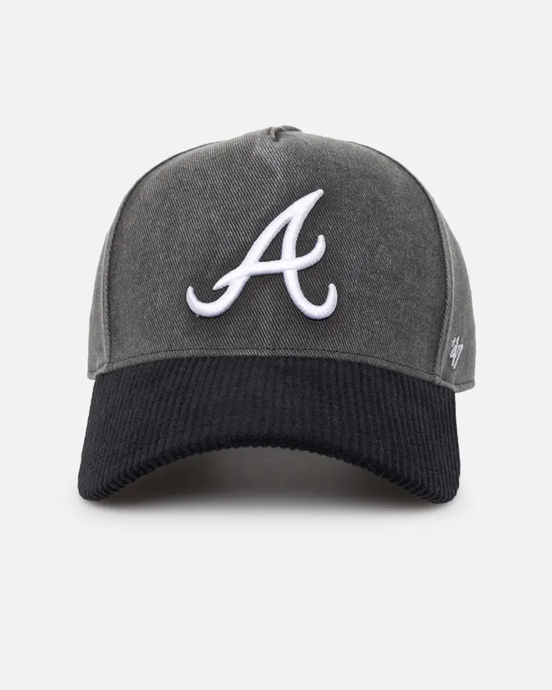 47 Brand Atlanta Braves 'Apollo Corduroy' Offside Dt Snapback Black 1