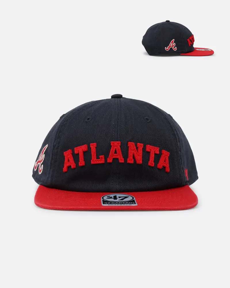 47 Brand Atlanta Braves 'Legacy 47 Captain Rl' Club Legacy '47 Captain Snapback Navy 1