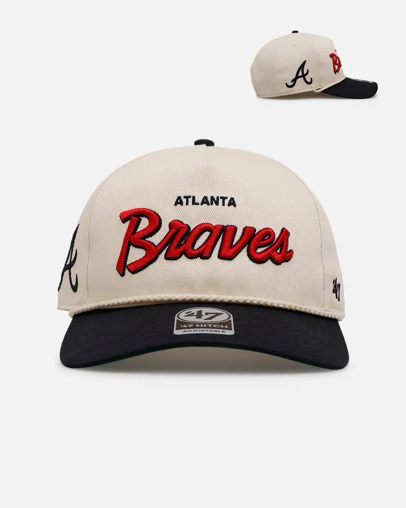 47 Brand Atlanta Braves 'Mlb Opening Day' Script Hitch Snapback Natural 1