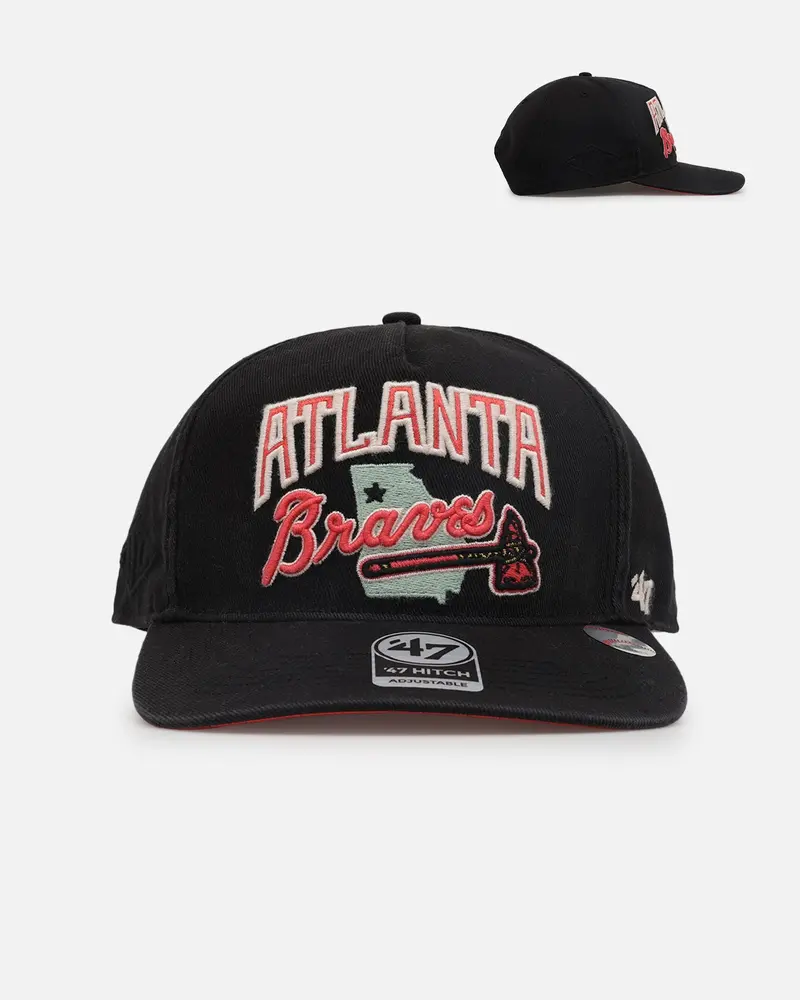 47 Brand Atlanta Braves 'Mlb Trophy Case' 47 Hitch Snapback Black 1