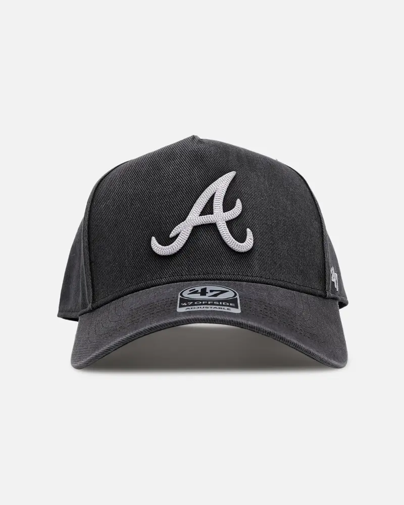 47 Brand Atlanta Braves 'Washed Black' Offside Dt Snapback Washed Black 1