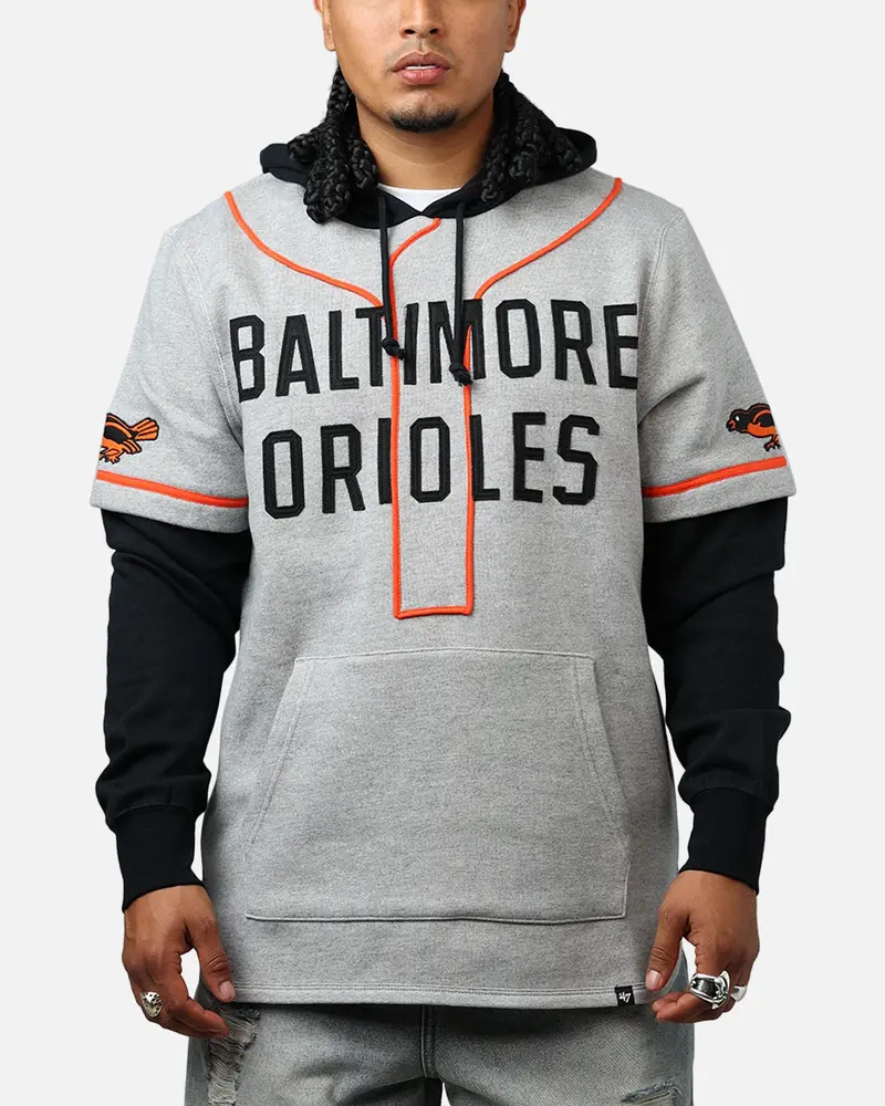 47 Brand Baltimore Orioles Game Hoodie Grey/Black 1