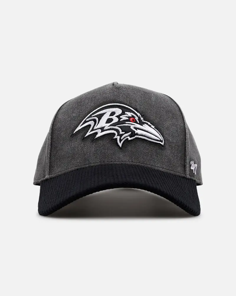 47 Brand Baltimore Ravens 'Apollo Corduroy' 47 Offside Dt Strapback Black 1