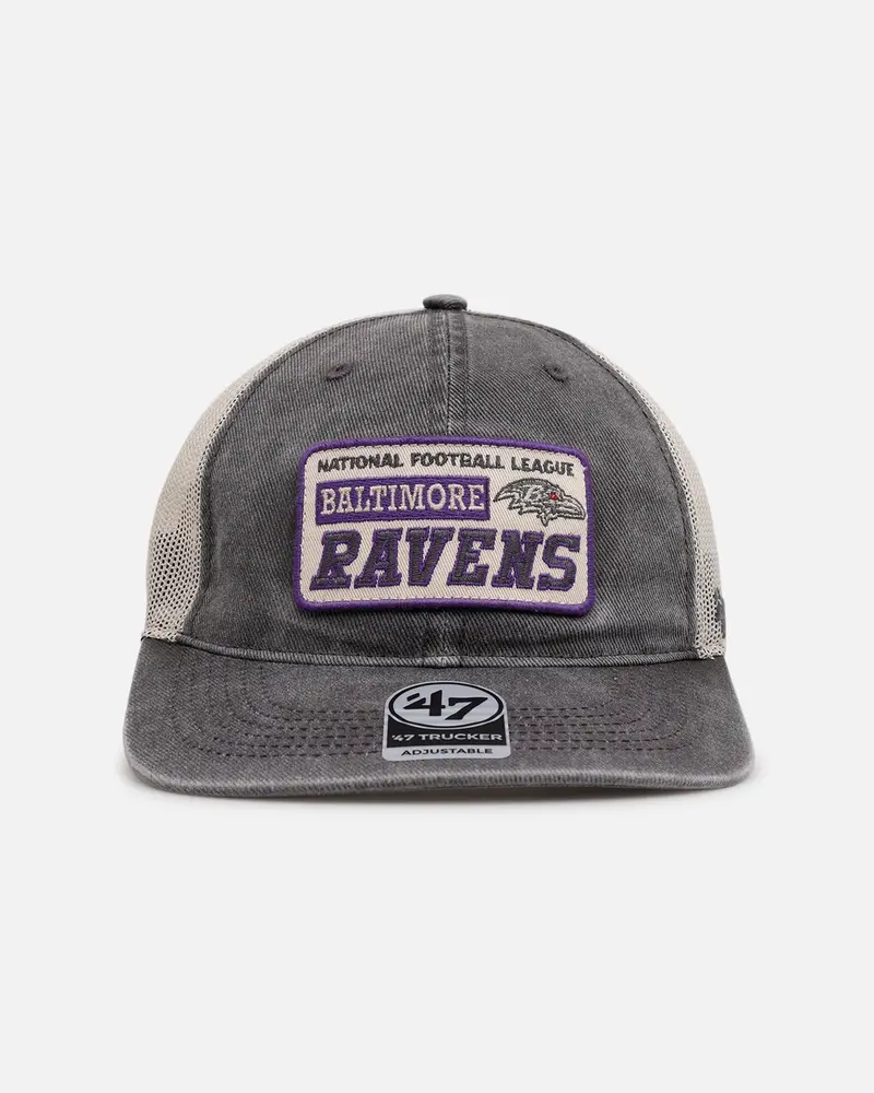 47 Brand Baltimore Ravens 'Canteen' '47 Trucker Snapback Dark Cinder 1
