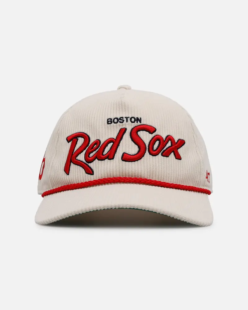 47 Brand Boston Red Sox 'Natural Script' Premium Hitch Corduroy Snapback Natural 1