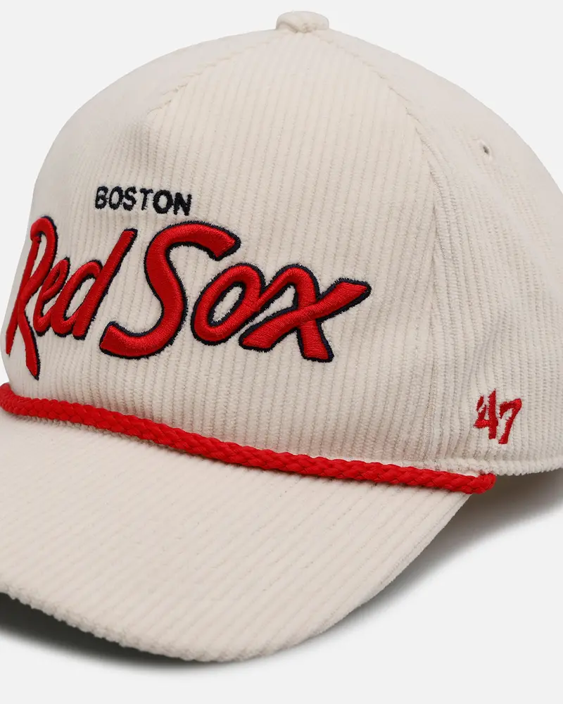 47 Brand Boston Red Sox 'Natural Script' Premium Hitch Corduroy Snapback Natural 2