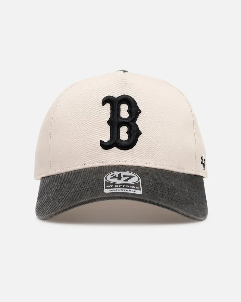 47 Brand Boston Red Sox 'Washed Black Visor' 47 Offside Snapback Natural 1
