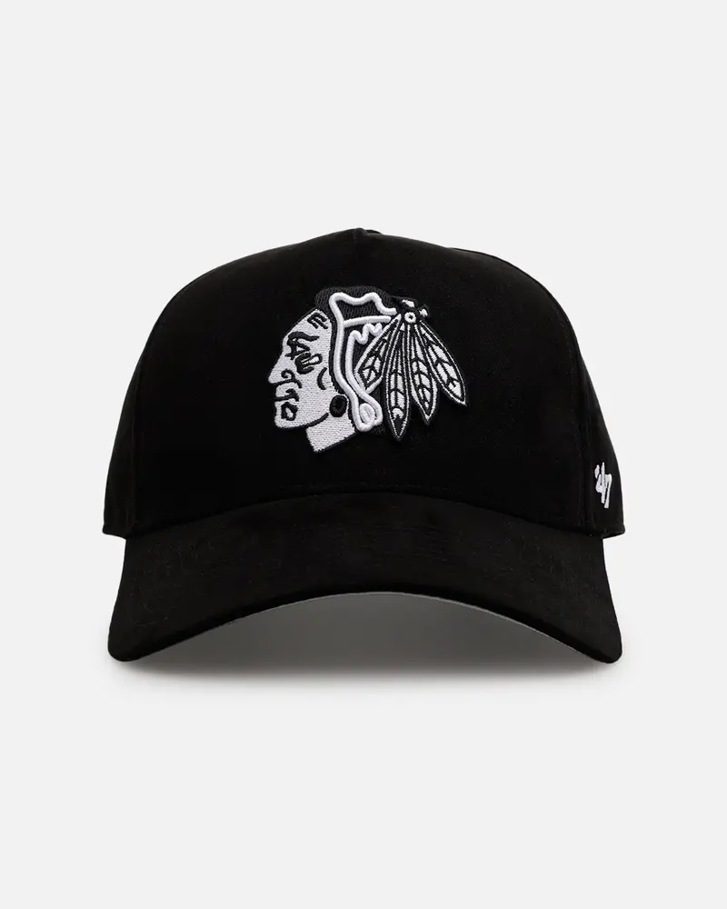 47 Brand Chicago Blackhawks 'Ultrasuede' 47 Mvp Strapback Black/White 1