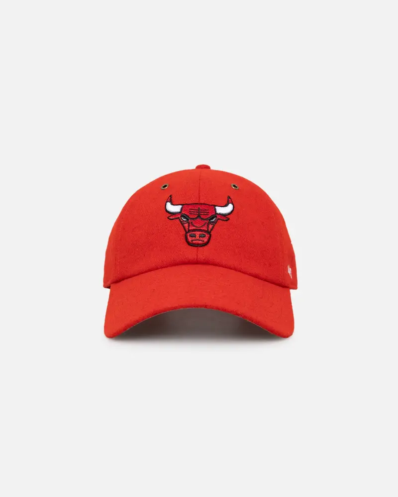 47 Brand Chicago Bulls Wooly Clean Up Strapback Red 1