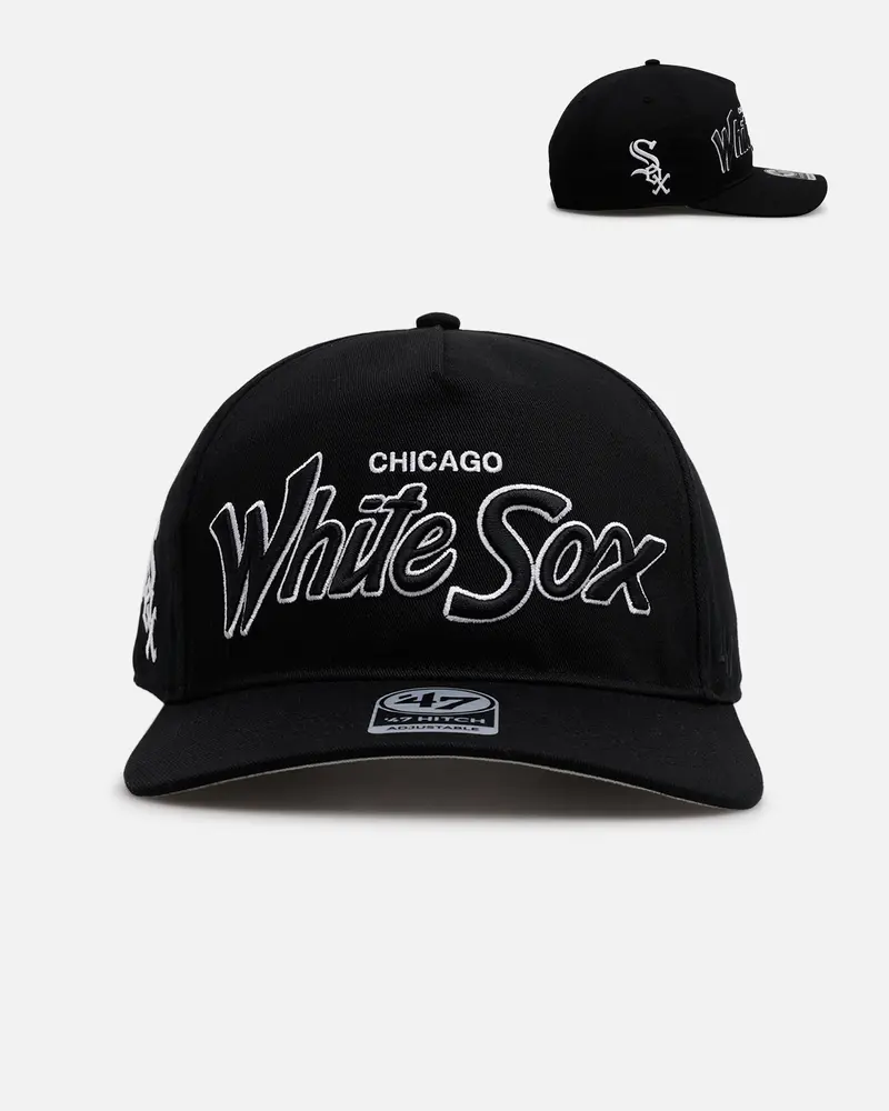 47 Brand Chicago White Sox 'Black Dome Script' 47 Hitch Snapback Black 1