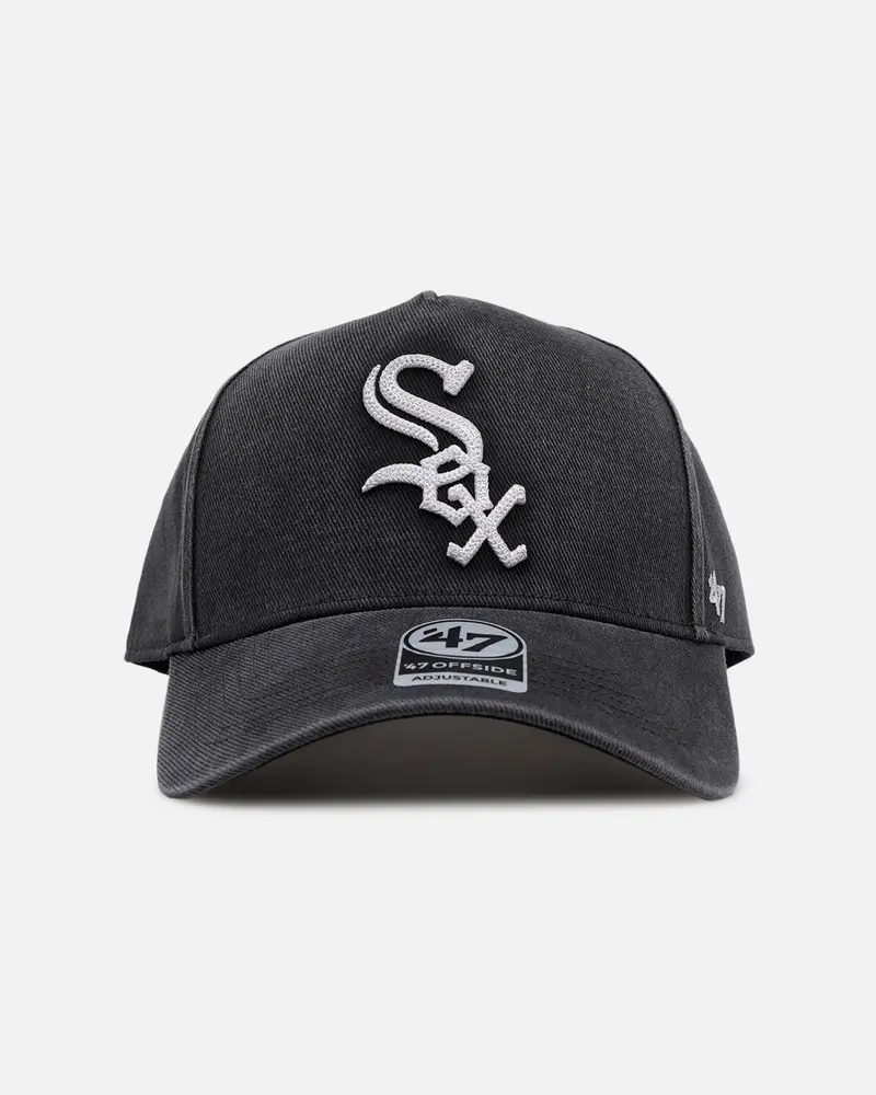 47 Brand Chicago White Sox 'Washed Black' Offside Dt Snapback Washed Black 1