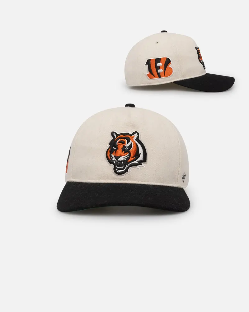 47 Brand Cincinnati Bengals Legacy Wooly Sure Shot Snapback Natural/Black 1