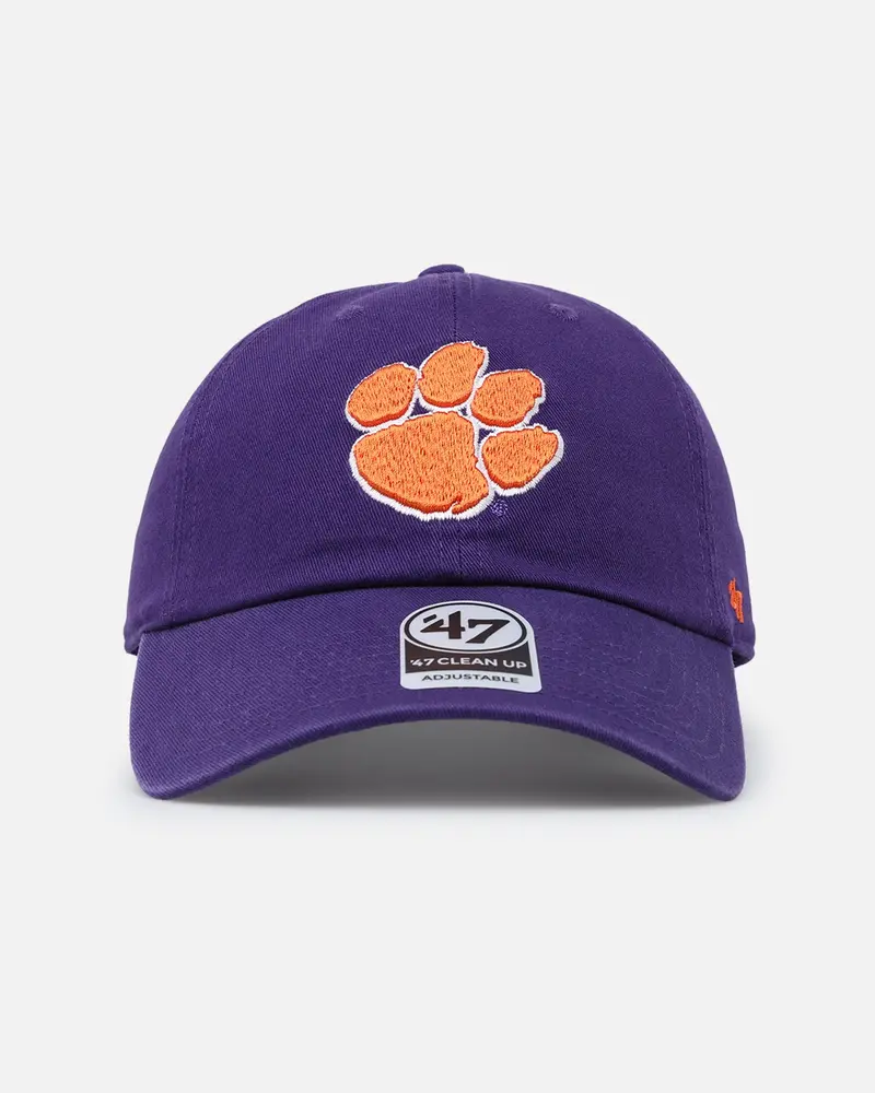 47 Brand Clemson Tigers 47 Clean Up Strapback Purple 1