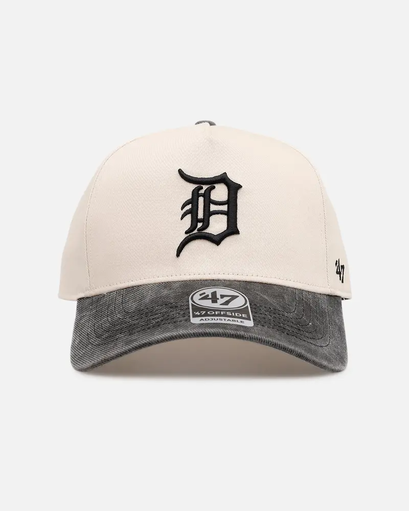 47 Brand Detroit Tigers 'Washed Black Visor' 47 Offside Snapback Natural 1