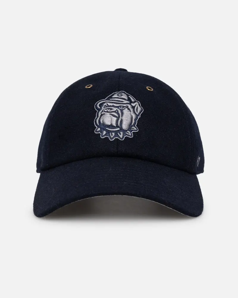 47 Brand Georgetown Hoyas Wooly Clean Up Strapback Navy 1