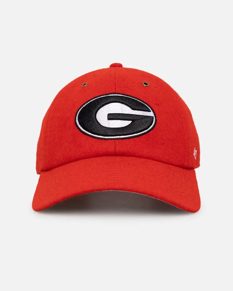 47 Brand Georgia Bulldogs Wooly Clean Up Strapback Red 1