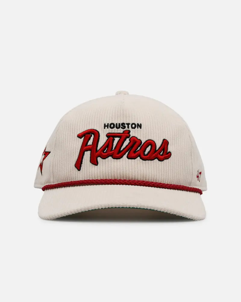 47 Brand Houston Astros 'Natural Script' Premium Hitch Corduroy Snapback Natural 1