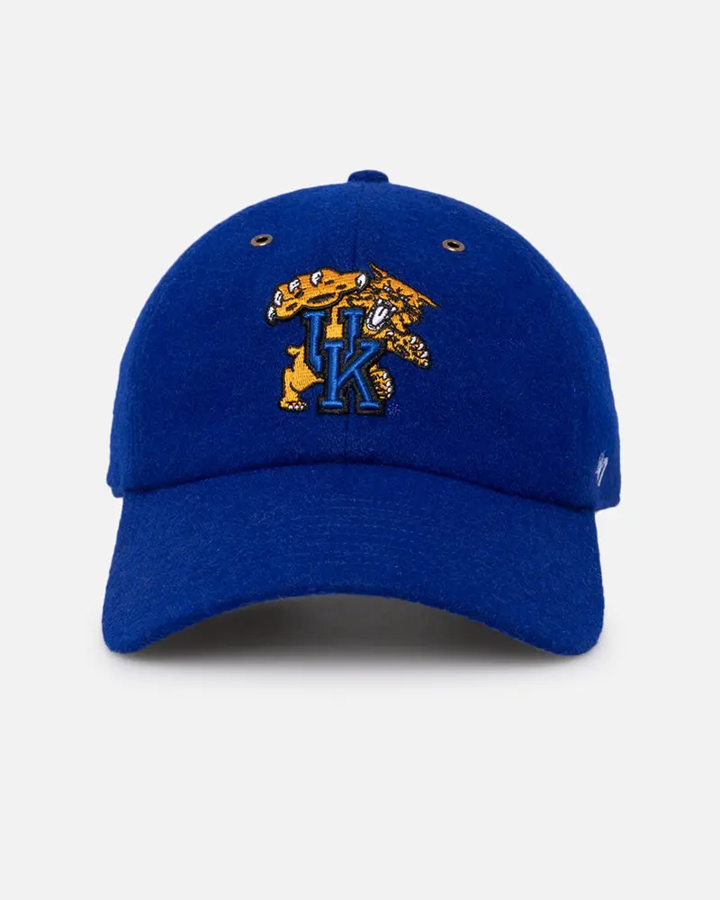 47 Brand Kentucky Wildcats Wooly 47 Clean Up Strapback Royal 1