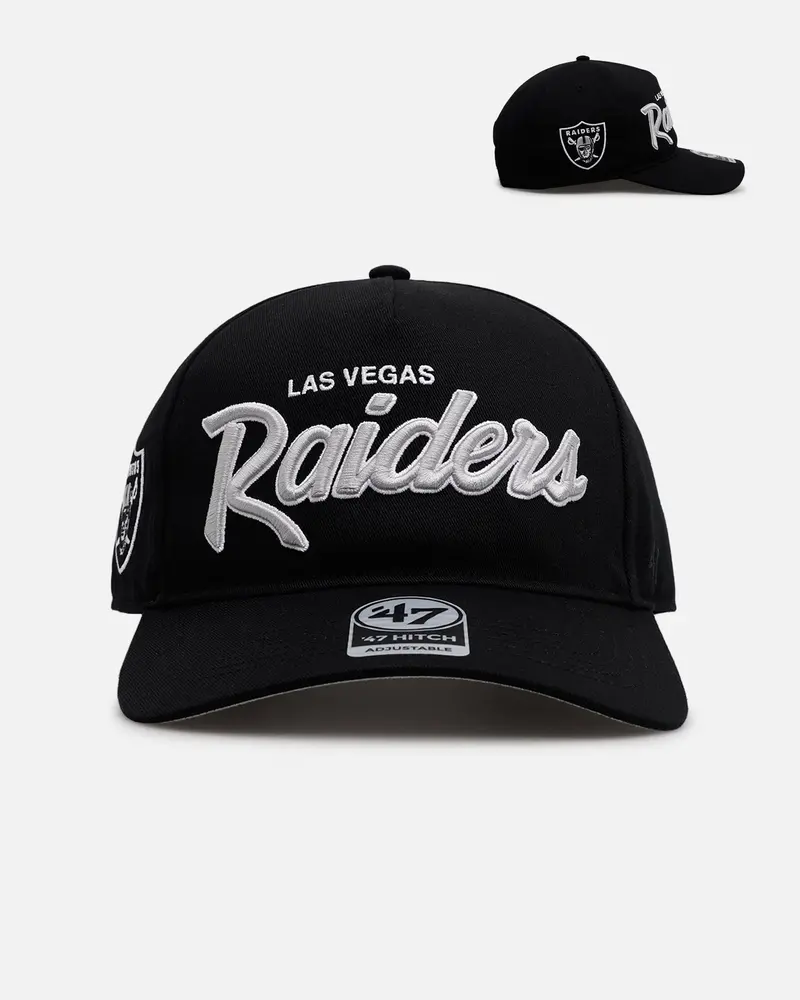 47 Brand Las Vegas Raiders 'Black Dome Script' 47 Hitch Snapback Black 1