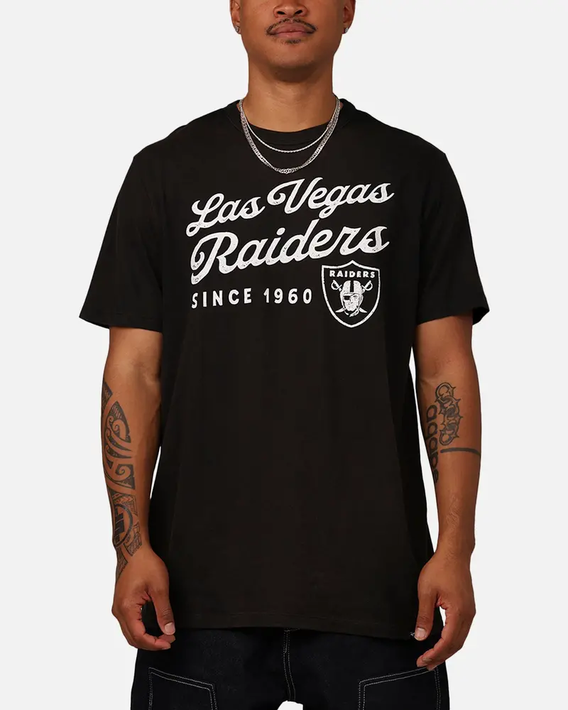47 Brand Las Vegas Raiders Dusted T-Shirt Black 1