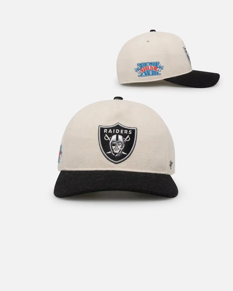 47 Brand Las Vegas Raiders Legacy Wooly Sure Shot Snapback Natural/Black 1
