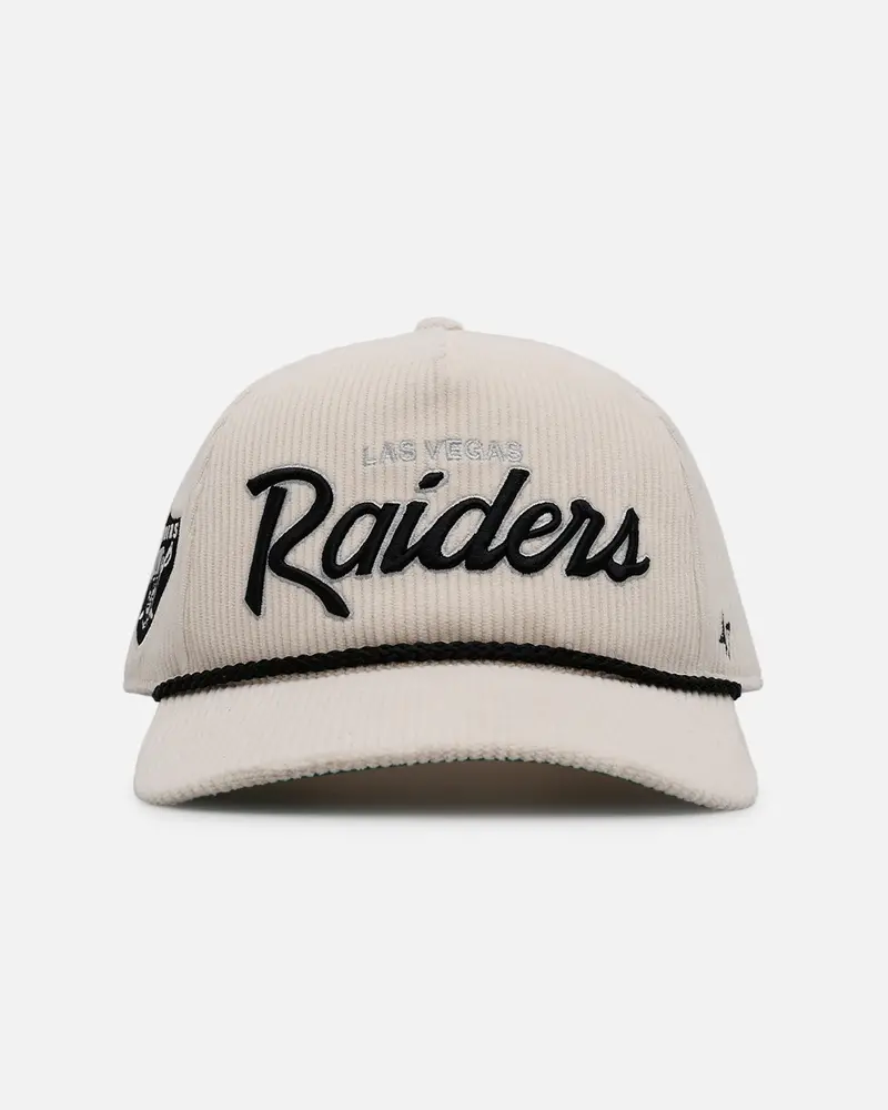 47 Brand Las Vegas Raiders 'Natural Script' Premium Hitch Corduroy Snapback Natural 1