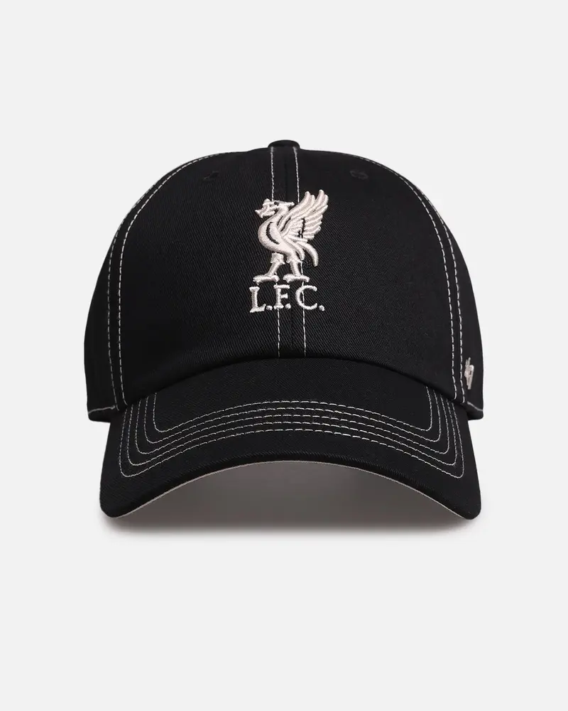 47 Brand Liverpool Football Club 'Contrast Stitch' 47 Clean Up Strapback Black/Bone 1