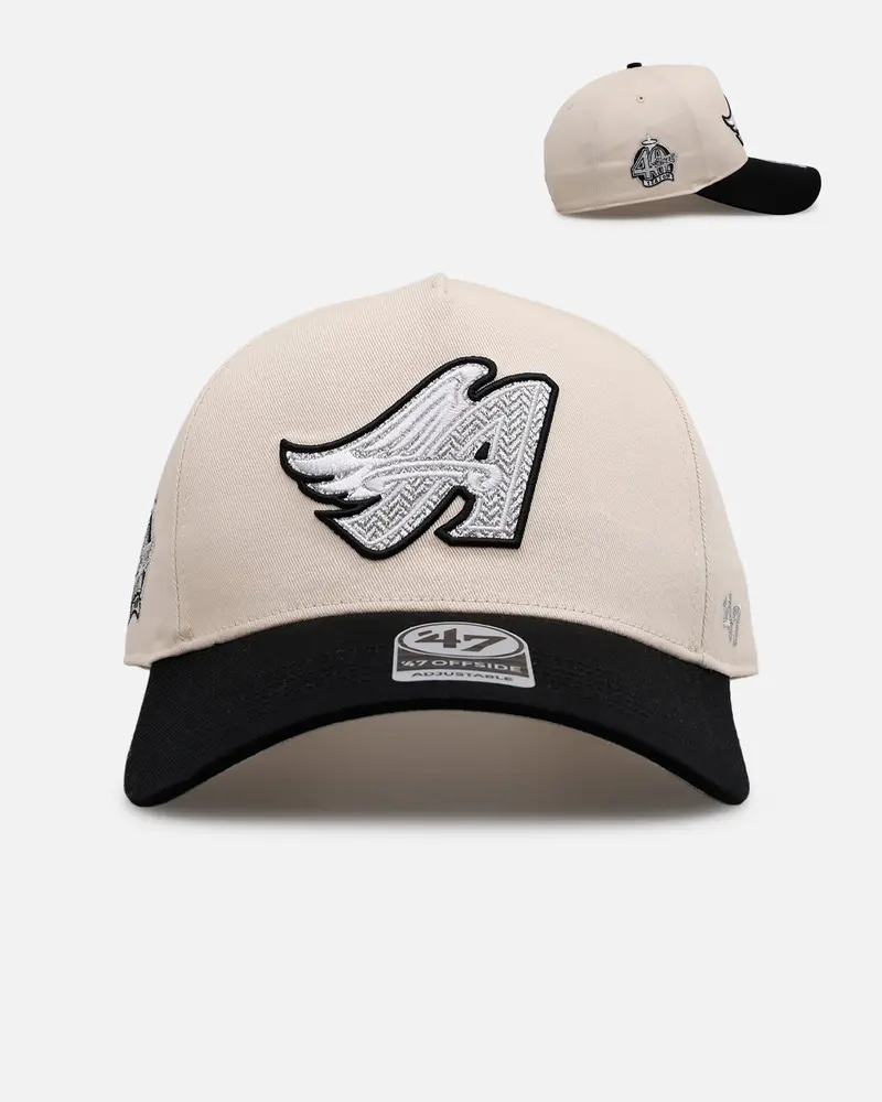 47 Brand Los Angeles Angels 'Herringbone' 47 Offside Snapback Natural/Black 1