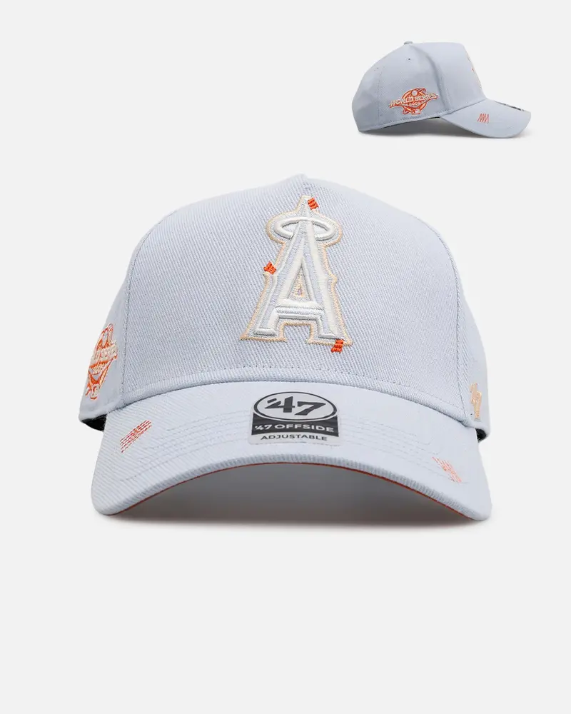 47 Brand Los Angeles Angels 'Overstitch' 47 Offside Snapback Light Blue 1