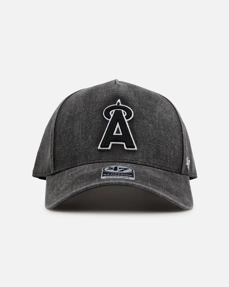 47 Brand Los Angeles Angels 'Washed Black' Offside Dt Snapback Washed Black 1