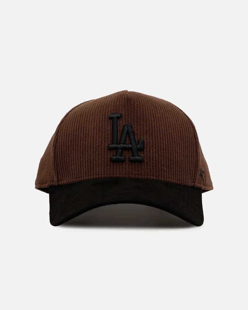 47 Brand Los Angeles Dodgers 'Barren' Offside Dt Corduroy Snapback Brown/Black 1