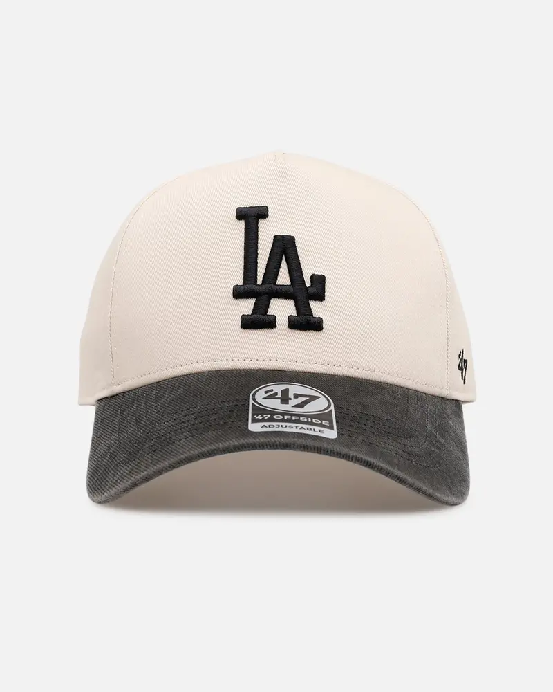 47 Brand Los Angeles Dodgers 'Washed Black Visor' 47 Offside Snapback Natural 1