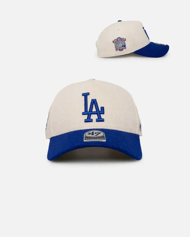 47 Brand Los Angeles Dodgers 'Wooly Offside Dt' Sure Shot Snapback Natural/Royal 1