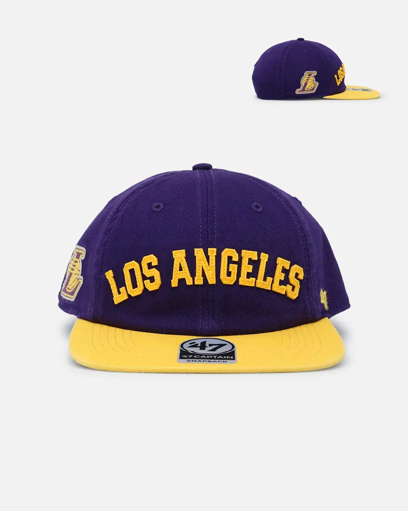 47 Brand Los Angeles Lakers 'Legacy 47 Captain Rl' Club Legacy '47 Captain Snapback Purple 1