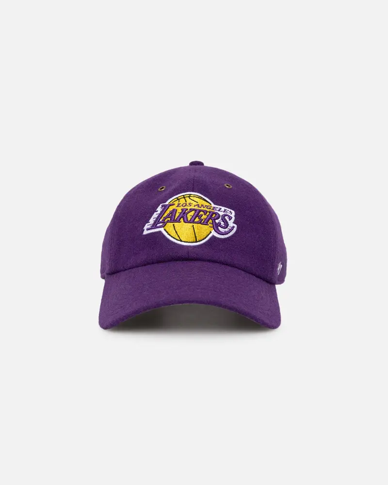 47 Brand Los Angeles Lakers Wooly Clean Up Strapback Purple 1
