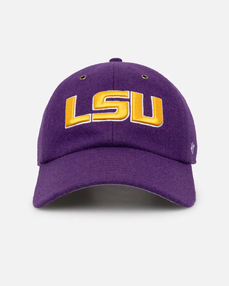 47 Brand Louisiana State Tigers Lsu Wooly Clean Up Strapback Purple 1