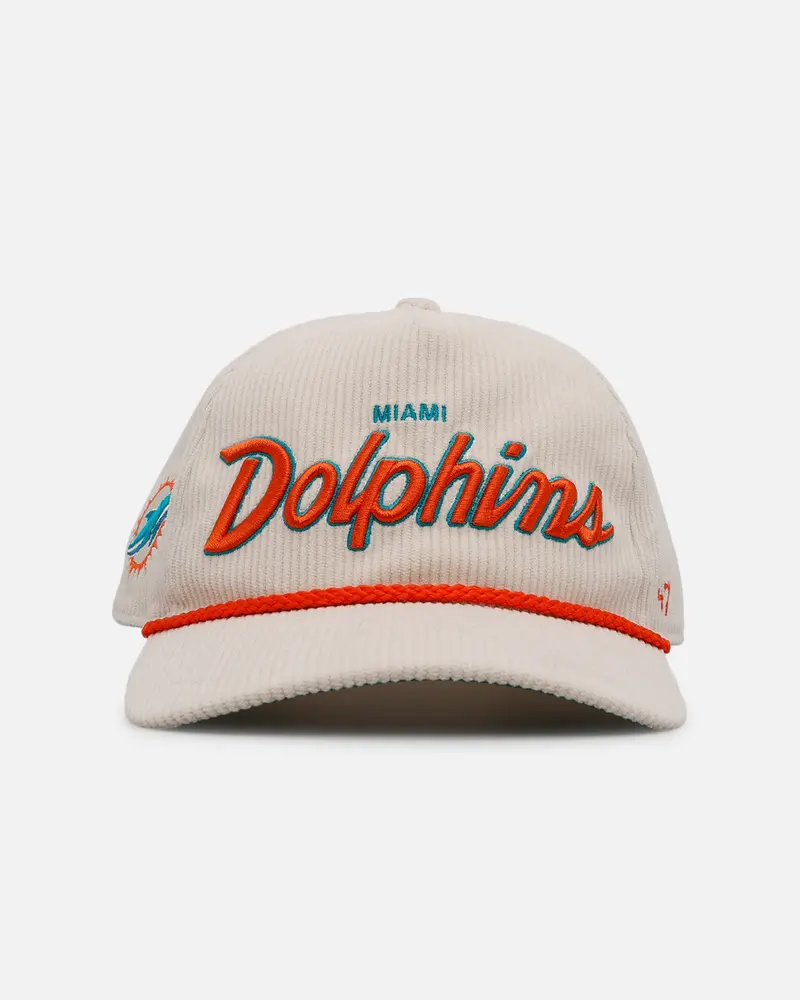 47 Brand Miami Dolphins 'Natural Script' Premium Hitch Corduroy Snapback Natural 1