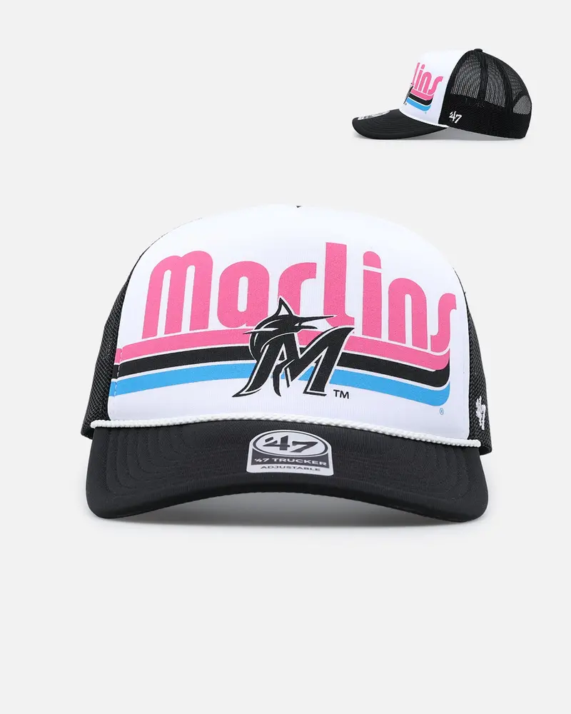 47 Brand Miami Marlins '47 Region Foam Trucker Snapback Black 1