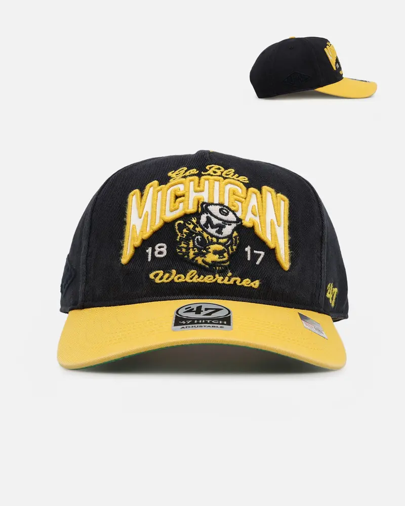 47 Brand Michigan Wolverines 'Ncaa Trophy Case' Premium Hitch Snapback Navy 1