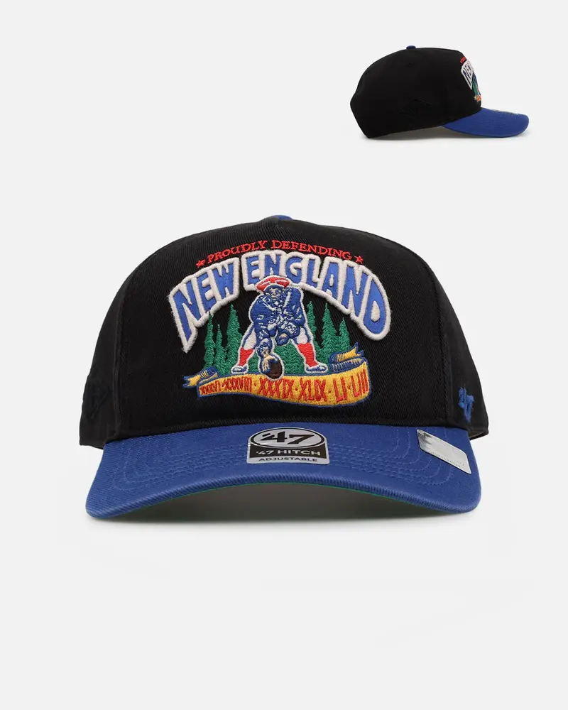 47 Brand New England Patriots 'Nfl Trophy Case' Premium Hitch Snapback Black/Blue 1